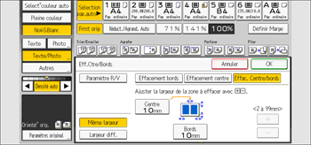 Illustration de l'écran du panneau de commande