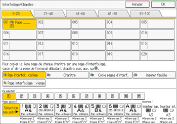 Illustration de l'écran du panneau de commande