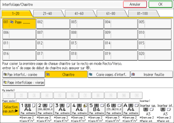 Illustration de l'écran du panneau de commande