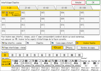Illustration de l'écran du panneau de commande