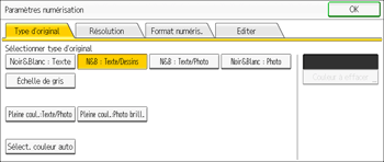Illustration de l'écran du panneau de commande