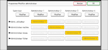 Illustration de l'écran du panneau de commande