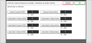 Illustration de l'écran du panneau de commande