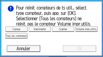 Illustration de l'écran du panneau de commande