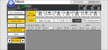 A kezelőpanel ismertetése