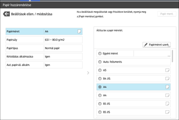 A kezelőpanel ismertetése