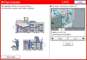 A kezelőpanel ismertetése