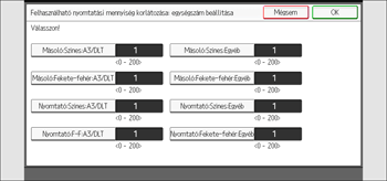 A kezelőpanel ismertetése