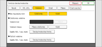 A kezelőpanel ismertetése