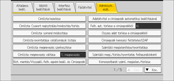 A kezelőpanel ismertetése