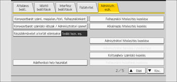A kezelőpanel ismertetése
