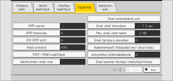 A kezelőpanel ismertetése