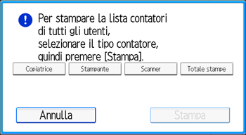 Illustrazione della schermata sul pannello di controllo