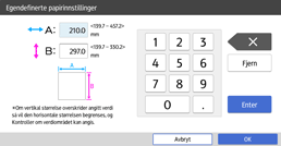 Illustrasjon av betjeningspanelet