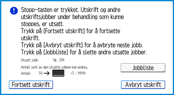 Illustrasjon av betjeningspanelet