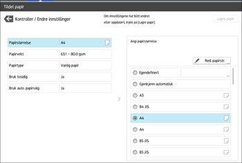 Illustrasjon av betjeningspanelet