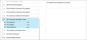 Illustrasjon av betjeningspanelet