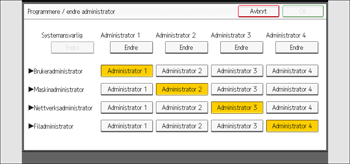 Illustrasjon av betjeningspanelet