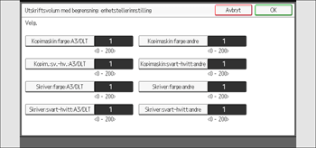 Illustrasjon av betjeningspanelet
