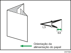 Ilustração de ajuste de posição de dobragem para folheto