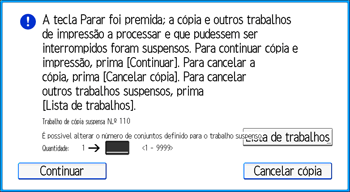 Ilustração do ecrã do painel de operação