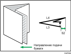 Иллюстрация опции "Настроить положение фальцов.для буклетов"
