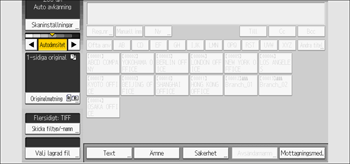 Bild av användarpanelens skärm