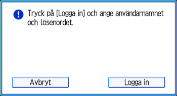 Bild av användarpanelens skärm