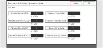 Bild på användarpanelens skärm
