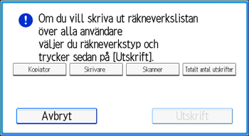 Bild på användarpanelens skärm