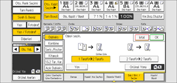 İşletim paneli ekran görseli