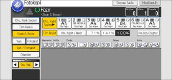 İşletim paneli ekran görseli