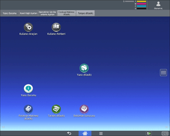 İşletim paneli ekran görseli