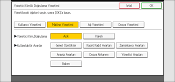 İşletim paneli ekran görseli