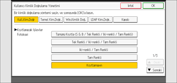 İşletim paneli ekran görseli