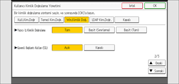 İşletim paneli ekran görseli