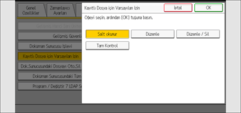 İşlem paneli ekran çizimi