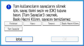 İşletim paneli ekran görseli