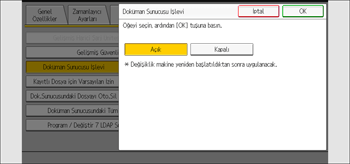 İşlem paneli ekran çizimi