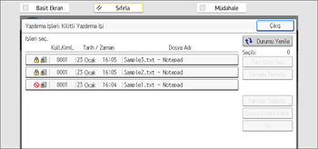 İşlem paneli ekran çizimi