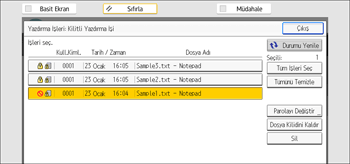 İşlem paneli ekran çizimi