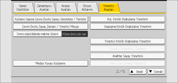 İşletim paneli ekran görseli