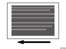 illustration of Vertical Glossy Line: Uneven Glossiness due to Wax Stain