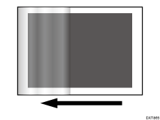 Illustration of Backside Stains: Edge 204 mm (transparency film)