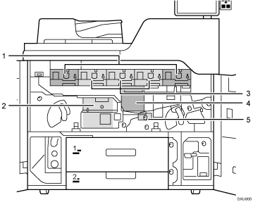 Machine body numbered callout illustration