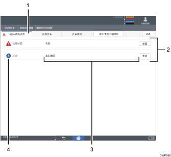 带编号的操作面板画面插图