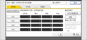 操作面板画面插图
