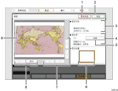 已编号的操作面板画面插图