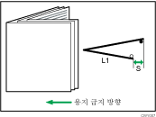 반접기 위치 (다중 용지 접기)의 예