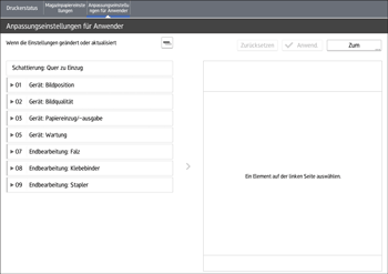 Abbildung Bedienfeld-Display